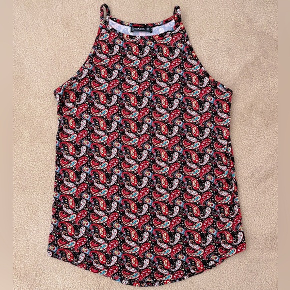 Paisley Print Halter Collar Camisole Tank Top - Picture 8 of 8